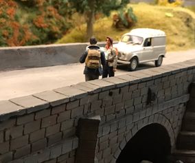The street bridge is a modified RT-Diorama bridge in scale 1:35
