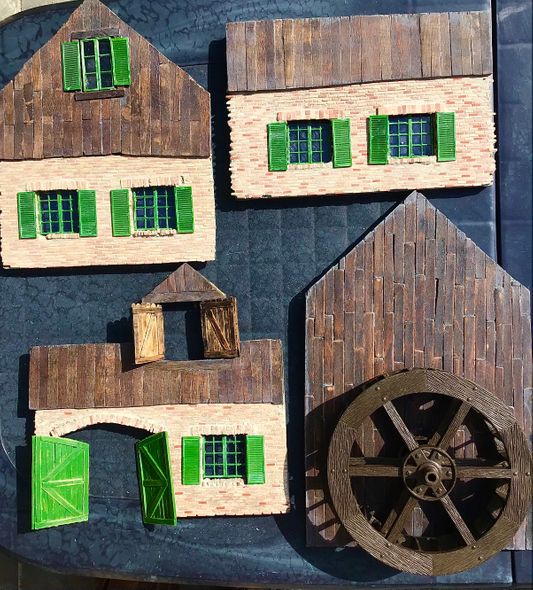 Pieces of the watermill