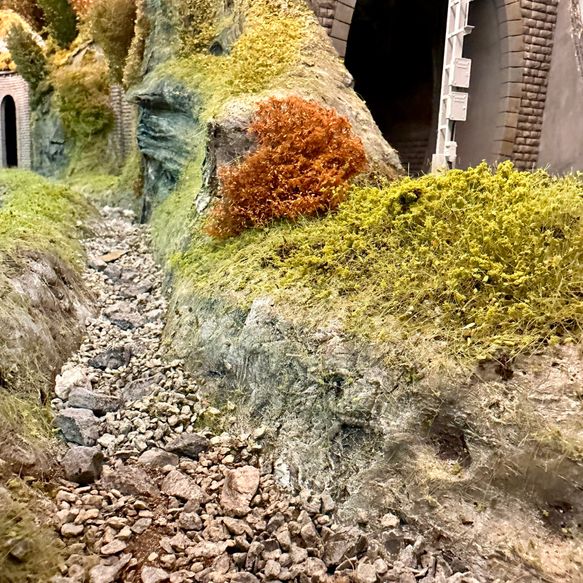 Small river in the curve layout part